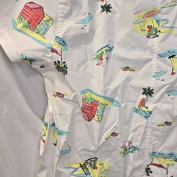 NWT Fresh Produce Button-up Shirt Beahkeen Oxford Camp Size Medium - Picture 7 of 7